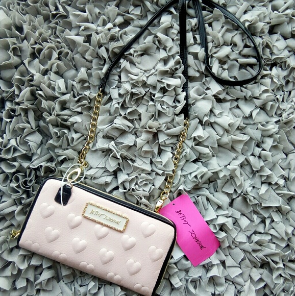 Betsey Johnson Handbags - Betsy Johnson blush wallet on a string